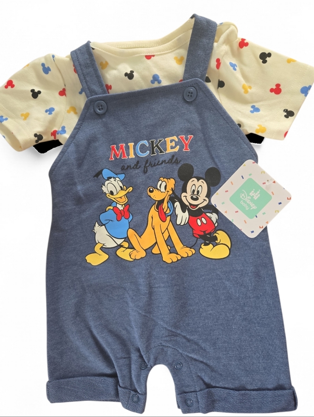 Disney Blue Denim-Style Mickey & Friends Matching Set